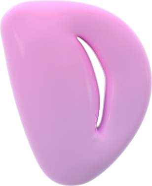 Alphabet D bubble letter 3D